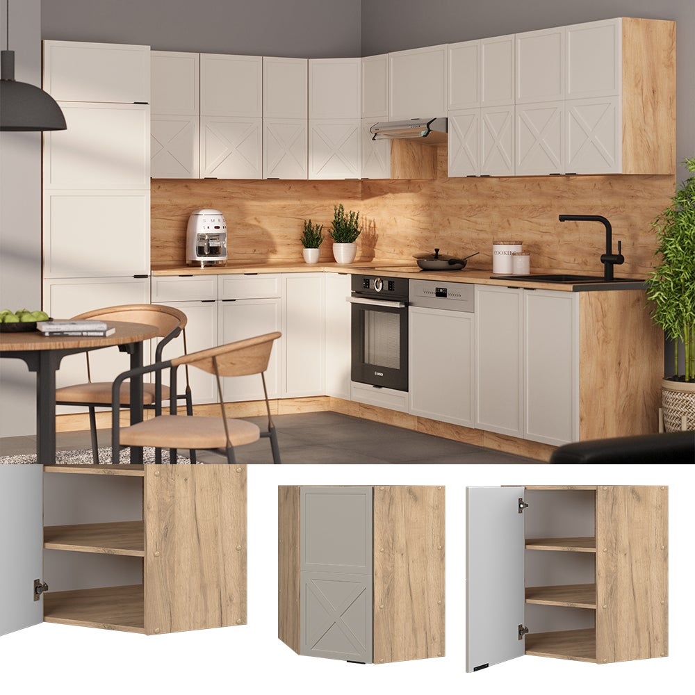 Élément Haut De Cuisine Fame-Line 40 Cm – Blanc Chêne – Vicco