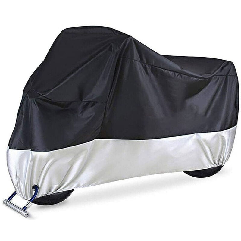 Uniwersalny pokrowiec na motocykl na wszystkie pory roku 210D Oxford Wodoodporne pokrowce na motocykl z otworami blokującymi zamienne 245X105X125cm