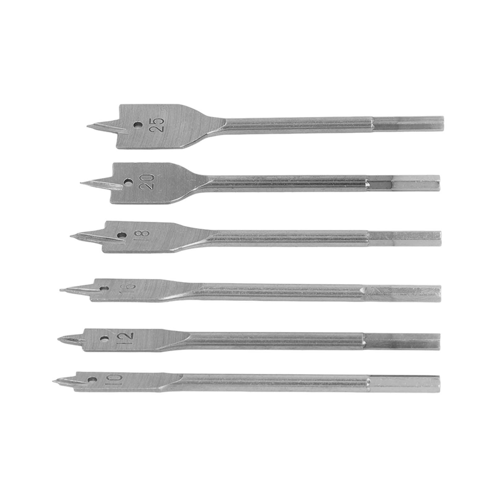 Juego De Brocas De Madera Plana, Pala Extensión (6,10,12,16,18,22,25