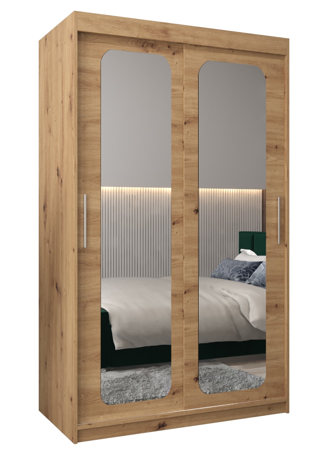 Szafa przesuwna garderoba PROMO T3 120 x 62 x 200 cm Artisan - Abiks Meble