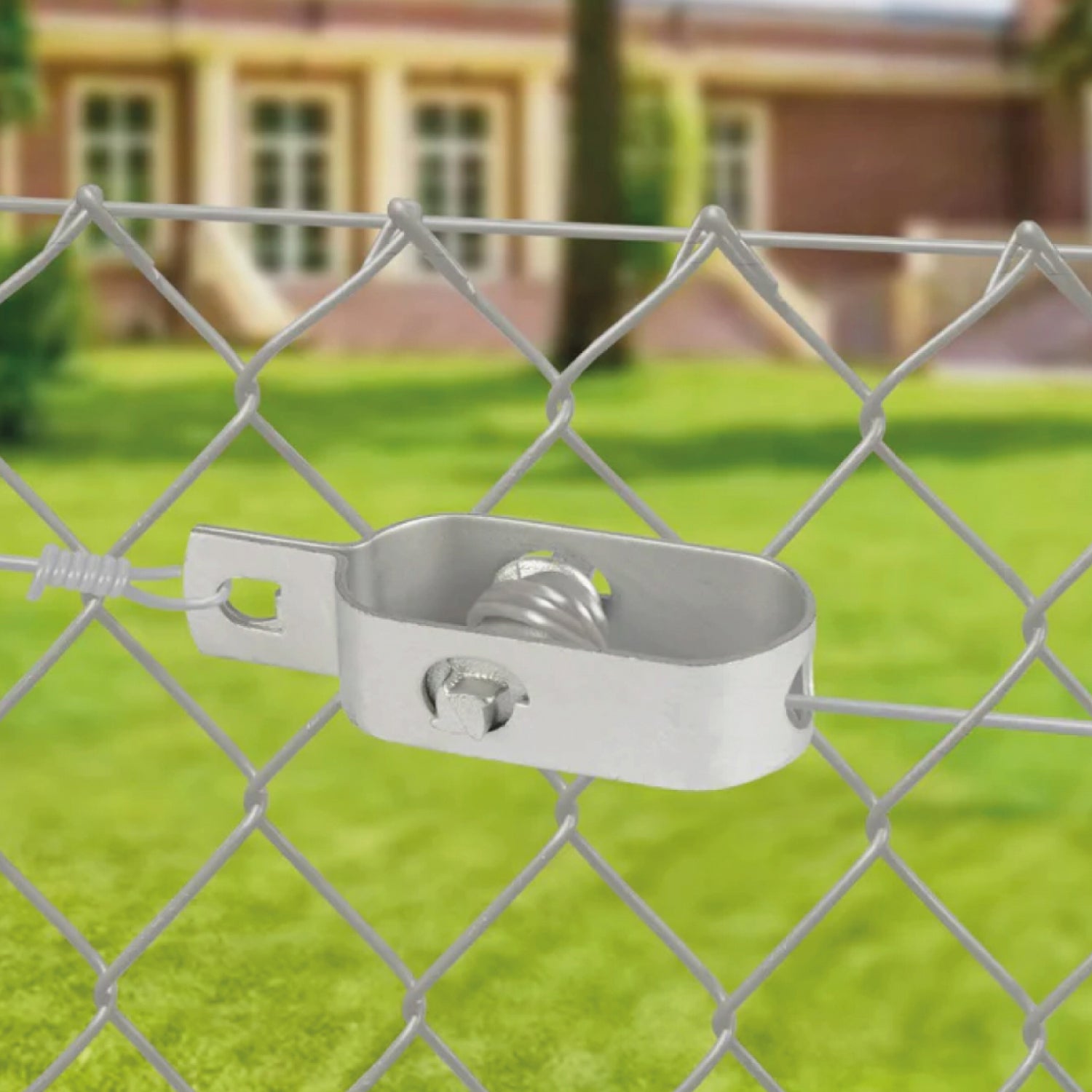 Fil de tension en acier galvanisé pour grillage ou autre - 100 m x 2.7mm Ø - Gris - Linxor - 4