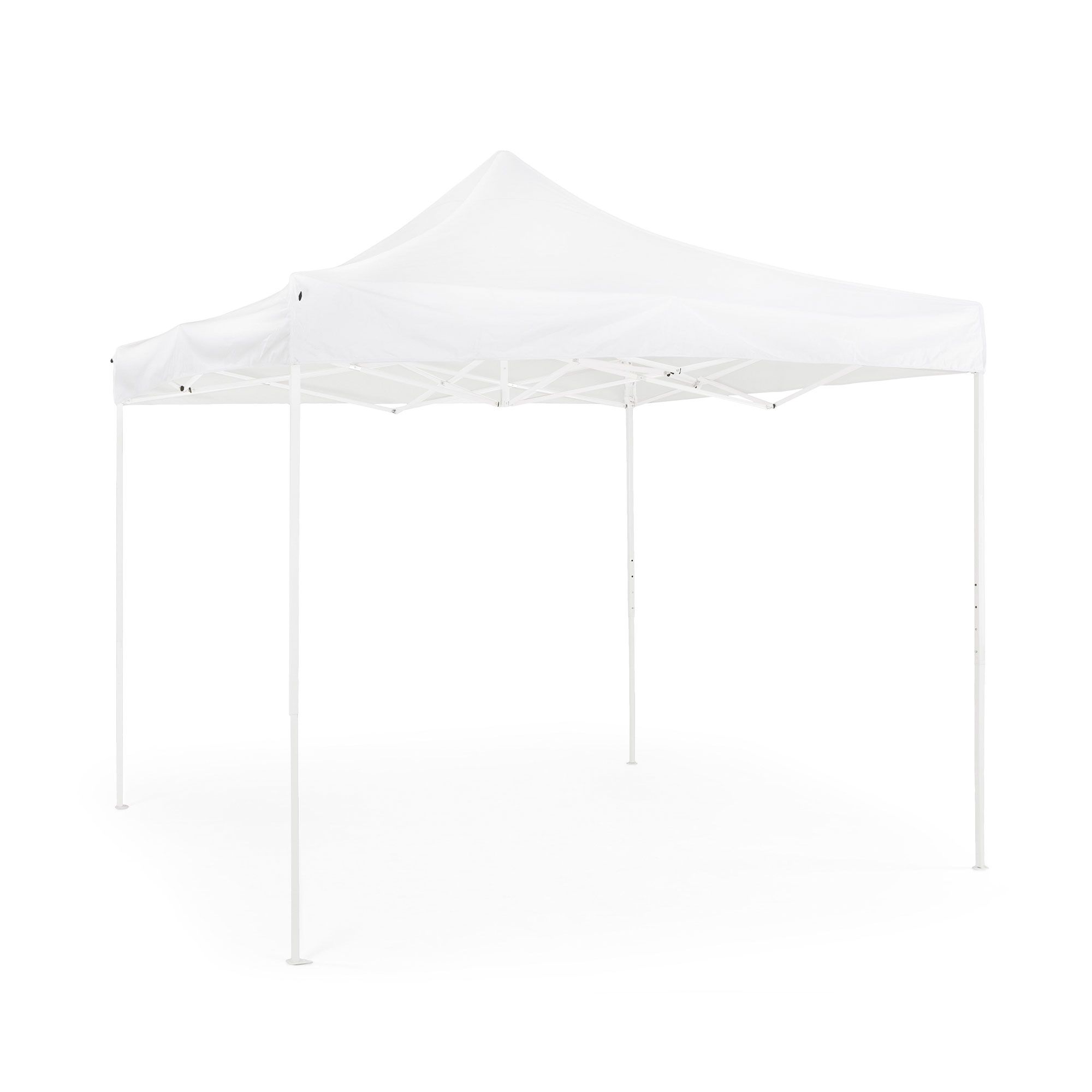 Tonnelle de jardin 291x431x296 cm en toile et acier blanc | Leroy Merlin