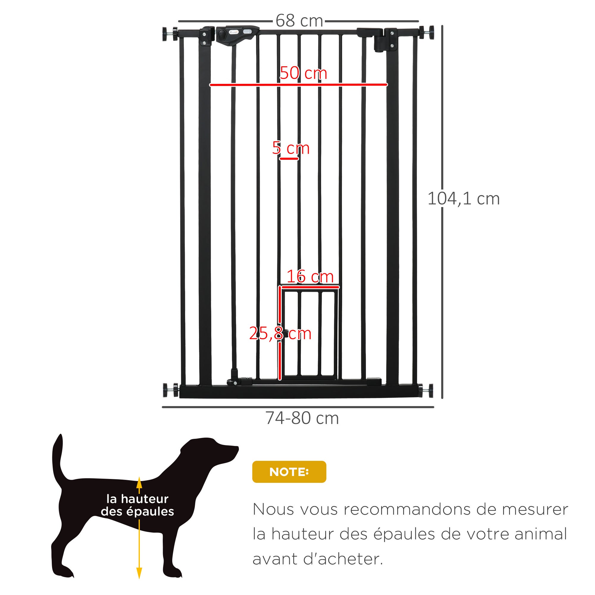 Barrière de sécurité animaux réglable 2 portes acier - 3