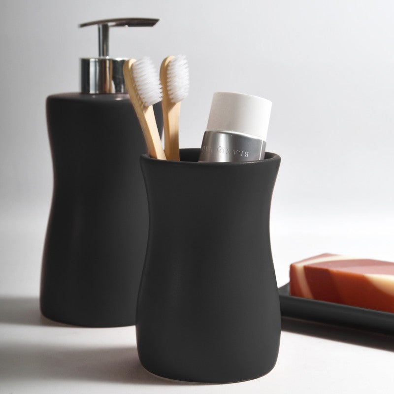 Distributeur de savon Céramique PALMA Noir MSV - 2