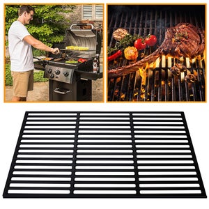 Griglia In Ghisa Smaltata 60x40 Cm – Spessore 10 Mm, Peso 8,1 Kg, Per Barbecue A Carbone, Gas E Fornelli