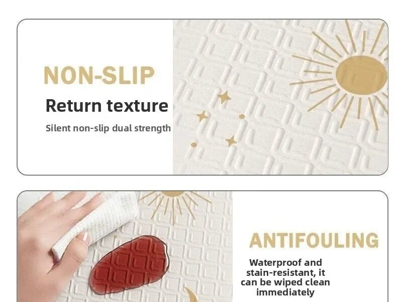 ZAEWRY Tapis de jeu pour tout-petits, 150*180cm, tapis de sol pour bébé, sûr et antidérapant, convient aux chambres et aux salons (05) - 2