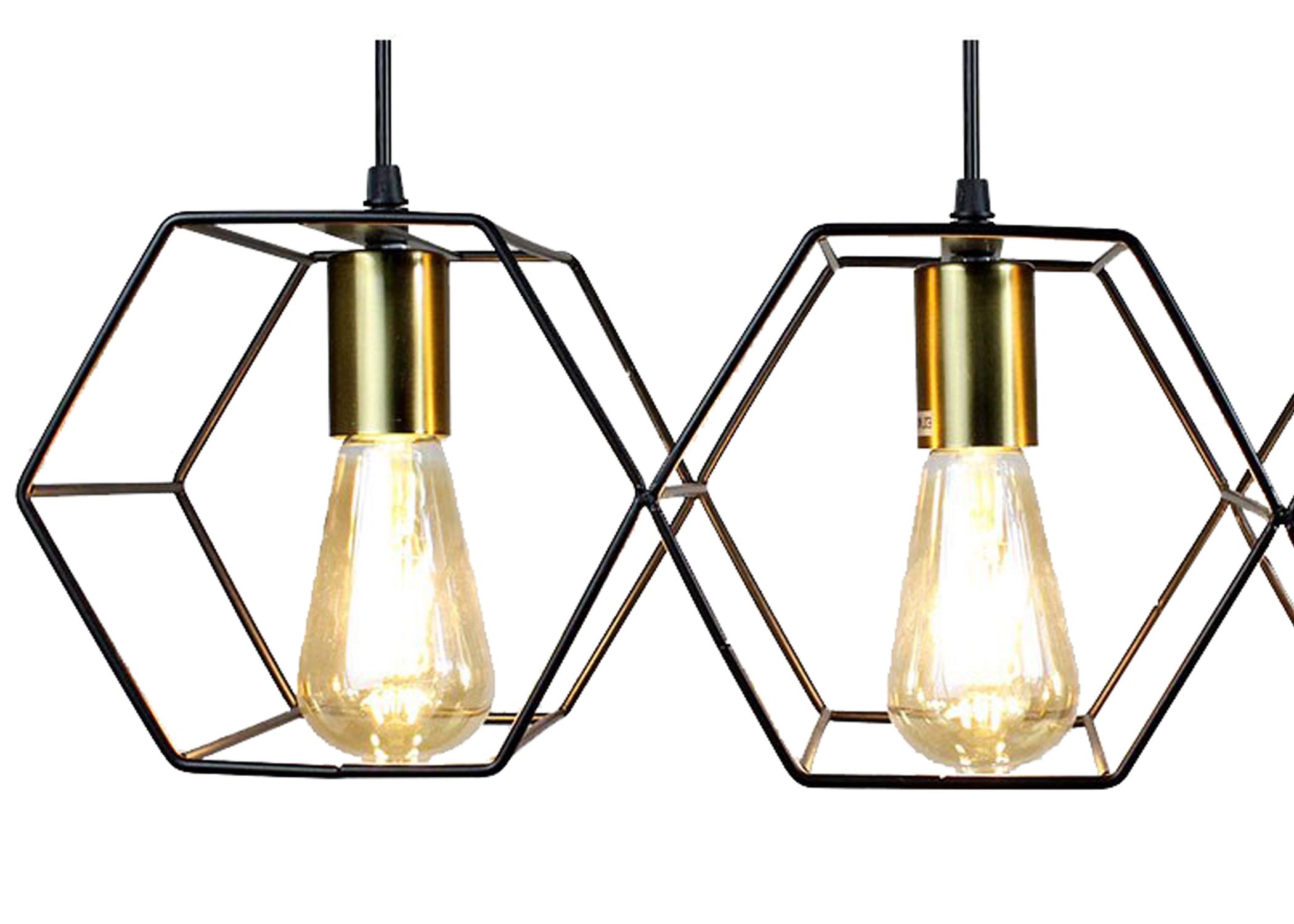 Lampa Sufitowa Wisząca Toolight App1133-5Cp Czarny Złoty - 3