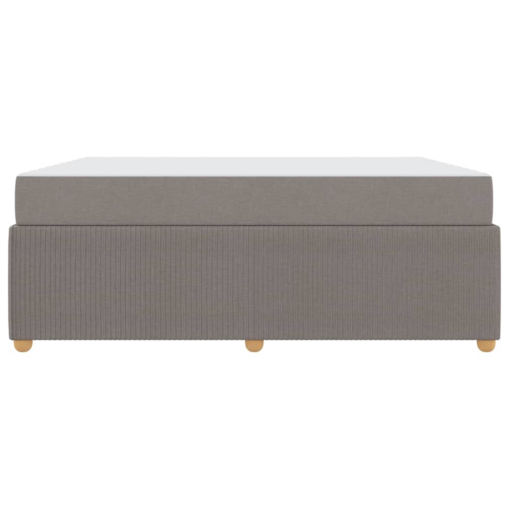 Cadre de lit avec matelas avec matelas Taupe 180 x 200 cm tissu - 7