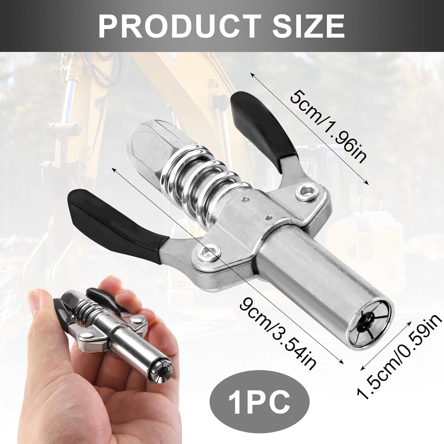 KLLJ Raccord de Pistolet à Graisse,G Coupler Embout,G Coupler Embout Pompe à Graisse,Coupler Pince de Verrouillage Pistolet à Graisse, Raccord D'Embout de Pistolet à Graisse pour Tous Types