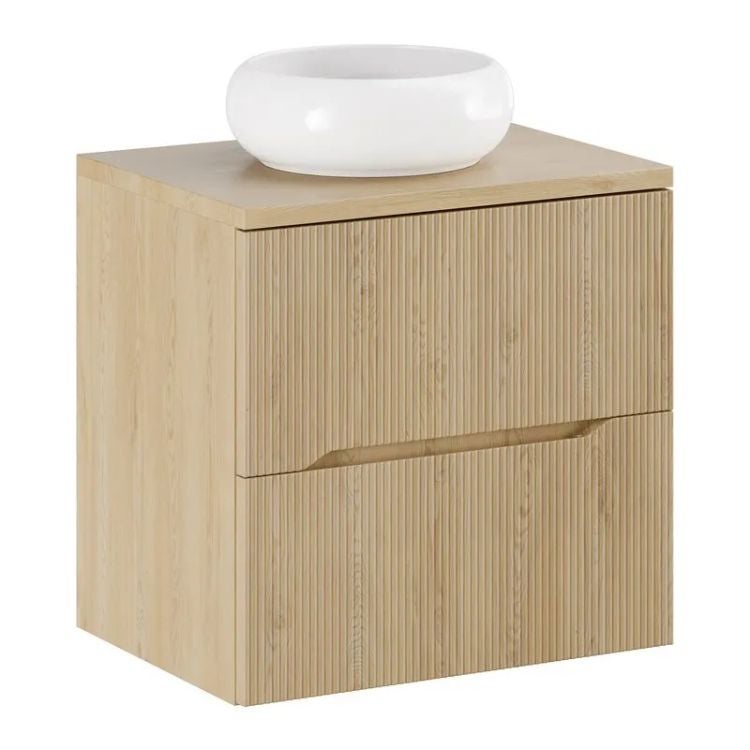Szafka pod umywalkę NORDIC CREMONA 2S 60cm dąb cremona z umywalką nablatową WIKI COMAD 1 szt.