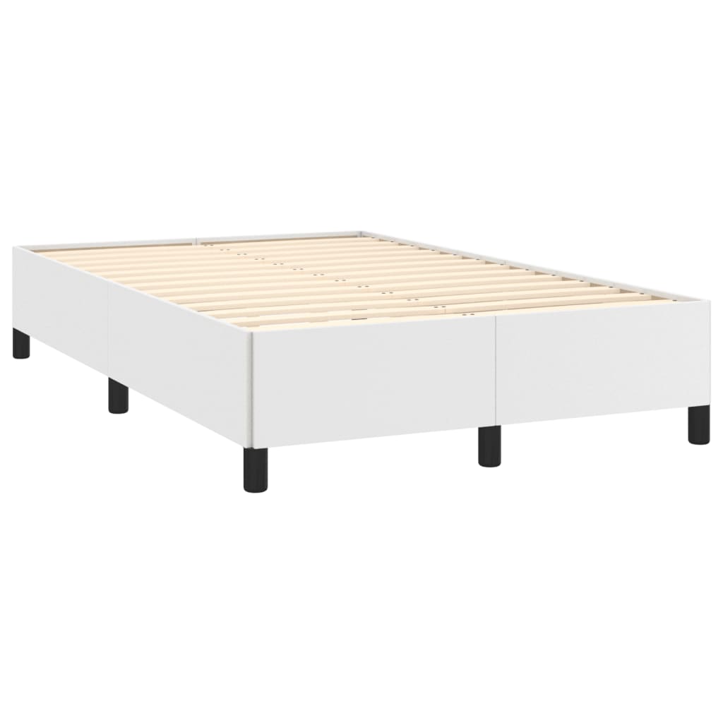 Cadre de lit sans matelas blanc 120 x 190 cm similicuir - 3