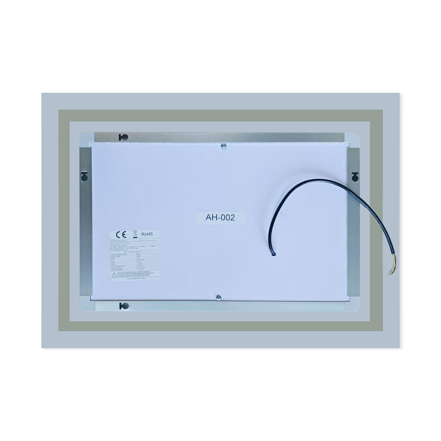 Miroir anti-buée avec interrupteur tactile + Lumière blanc 6000k + 80 x 4 x 60 cm (L x P x H) - 6