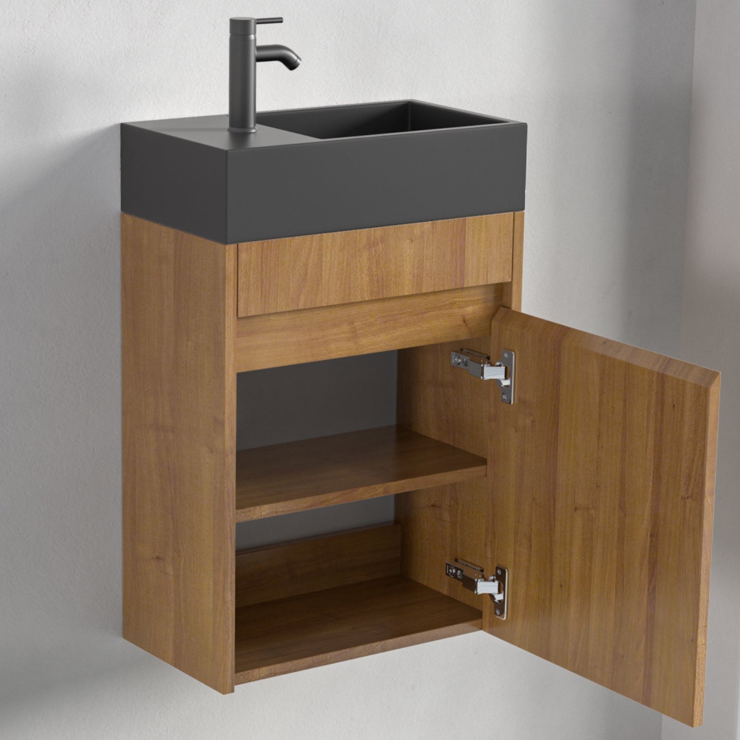 LOMAZOO meuble lave-mains Ibiza chêne chaud - 40cm - 4