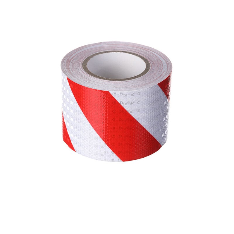 Bande de signalisation réfléchissante en sergé rouge et blanc de 10 cm ...
