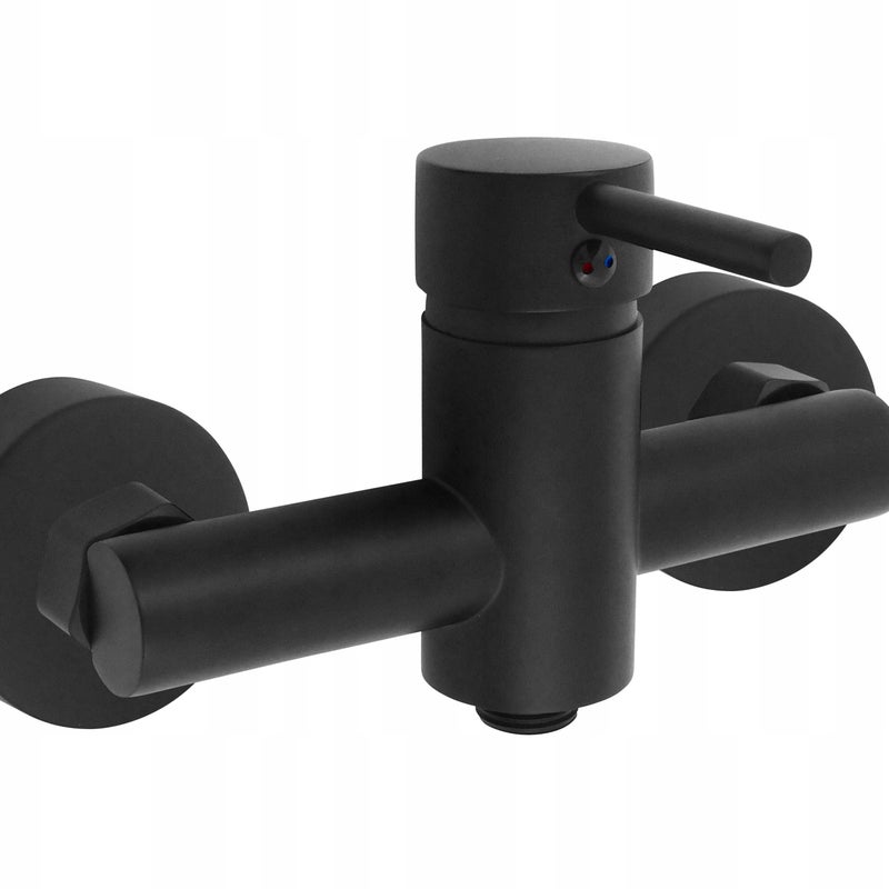 Bateria prysznicowa ścienna Estiva LENTINA Black czarna