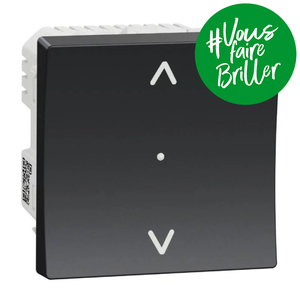 Interrupteur pour volet roulant Unica Wiser Schneider Electric - 4A - Zigbee - 45x45mm - Blanc
