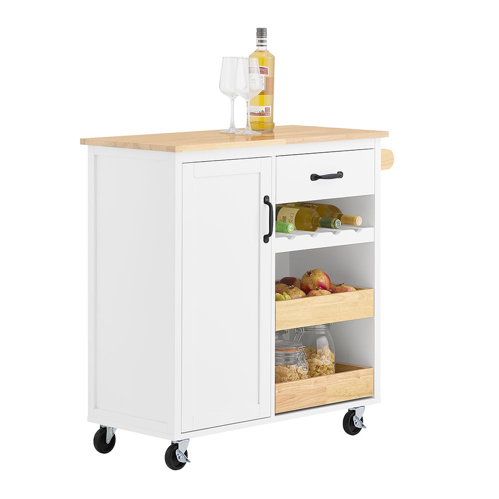 Carrello Portaverdure Con Ruote Girevoli E Freni, Carrello Da Cucina A 4 Ripiani In Metallo, Organizer Multiuso Per Frutta E Spezie, Robusto E Ventilato