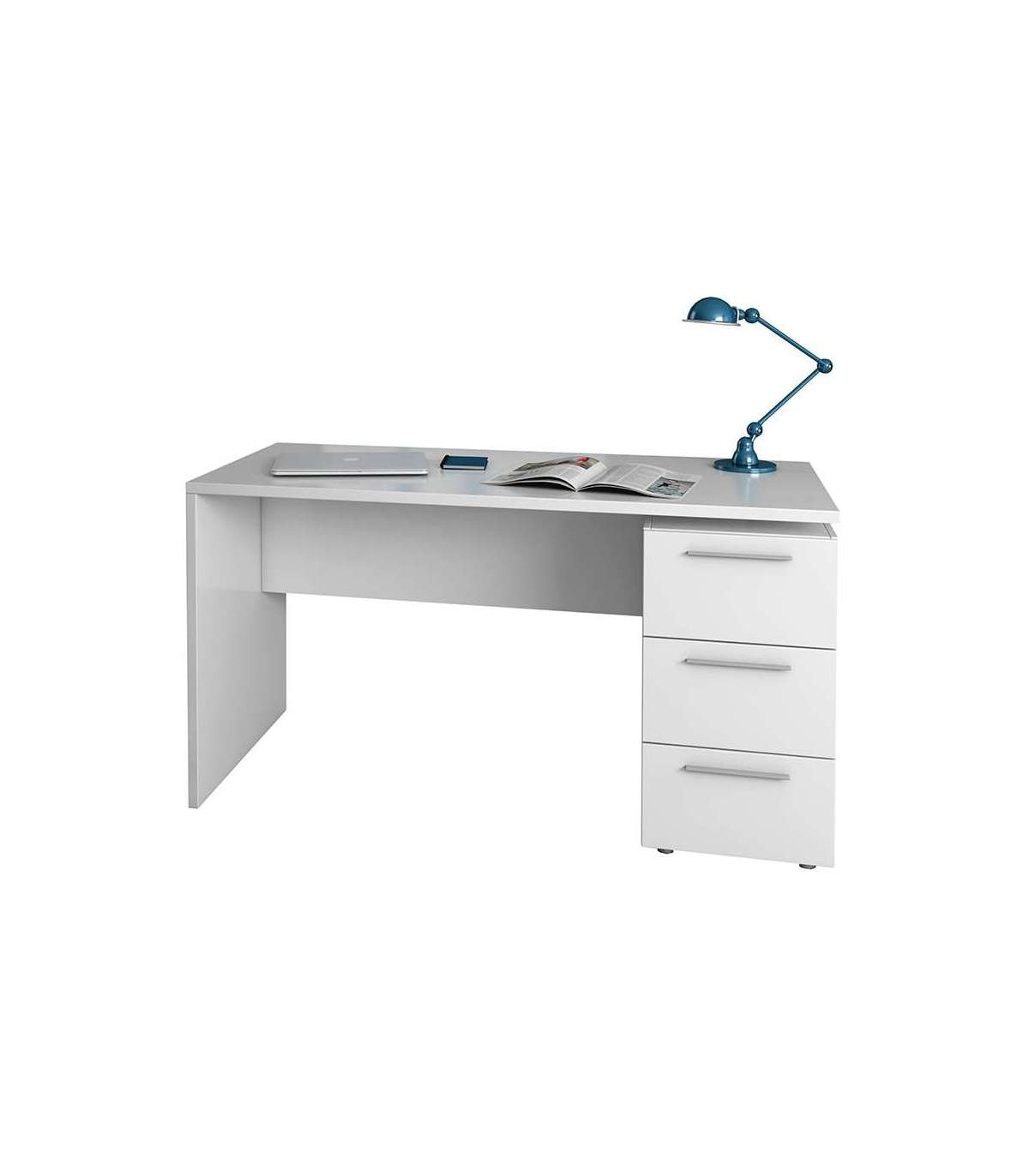 Frs Mesa Despacho Tokio Tres Cajones Funcional Y Moderna Blanco , Leroy Merlin