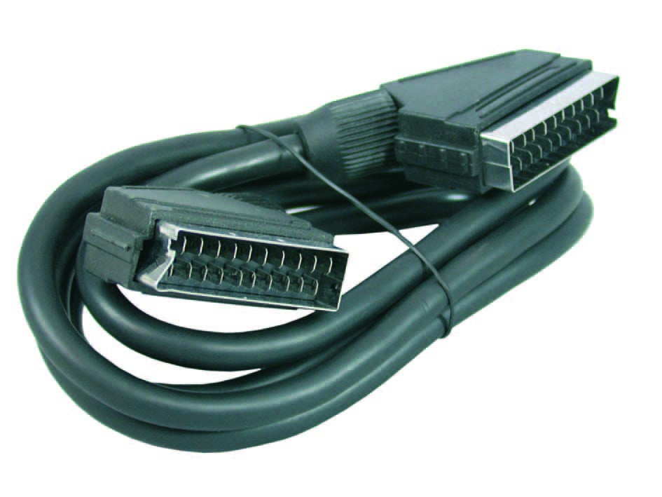 Prolunga Scart Electraline 1,5 Metri – Connettore Maschio/maschio, Nero, Per Collegamenti Audio/video