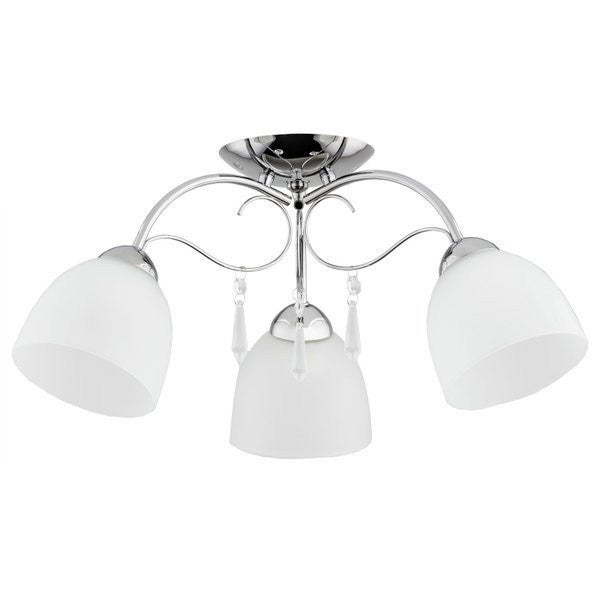 Lampa sufitowa wisząca Nata chromowana 3xE27x15W dekoracyjna wym: 26 x 56 x 56 cm metal Alfa