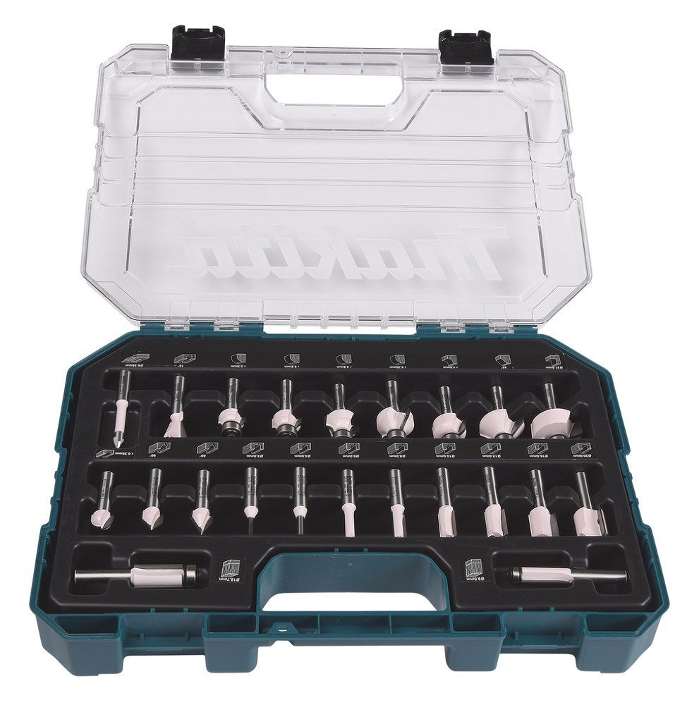 Coffret de fraises Ø8 mm pour défonceuse affleureuse (22 pcs) - MAKITA D-74778 - 4
