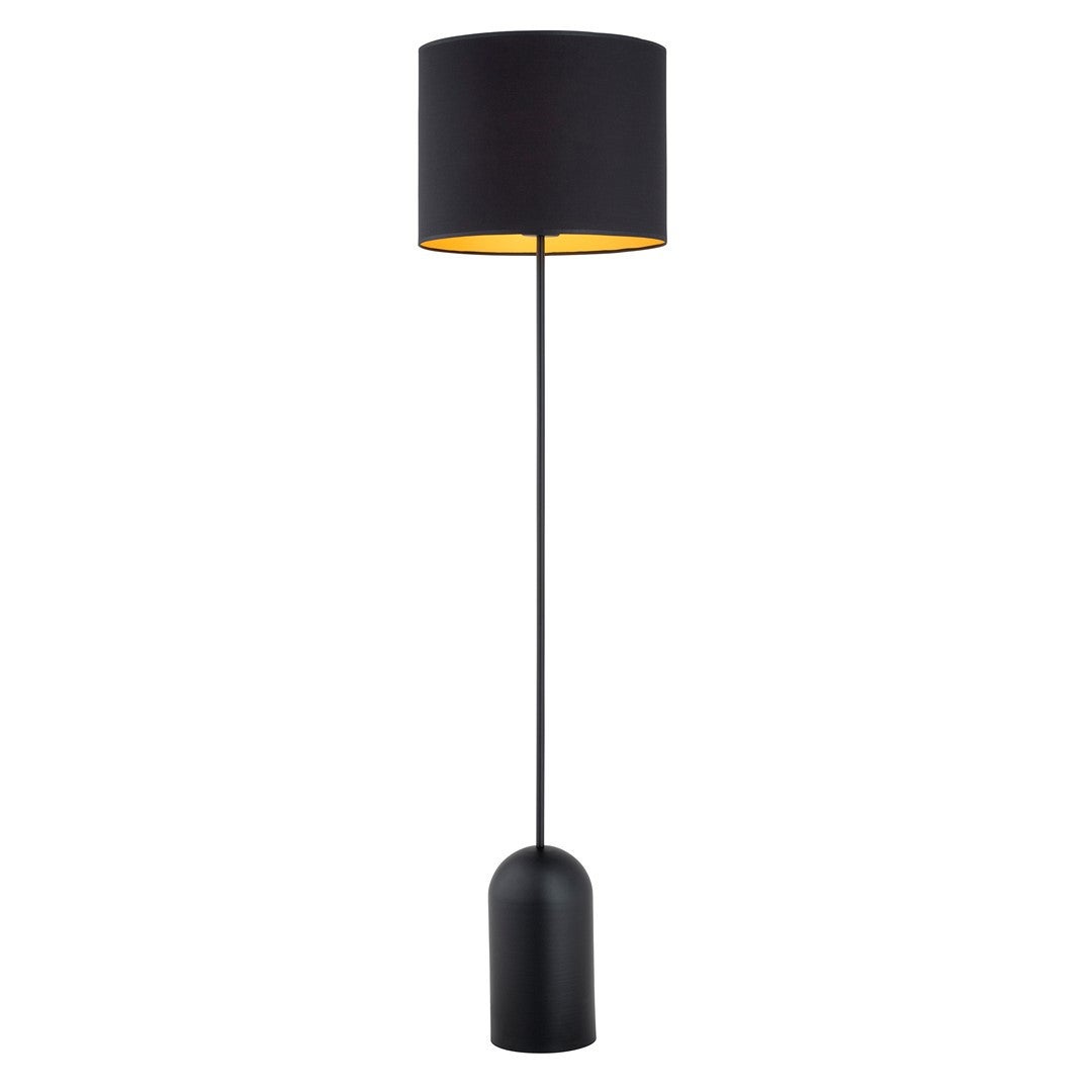 Lampa podłogowa stojąca Aspen czarno-złota 1xE27x15W wym: 142 x 35 x 35 cm tkanina Emibig