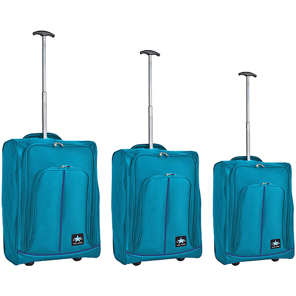 Set Valigie Morbide Valigia da Viaggio Azzurro Bagaglio a Mano
