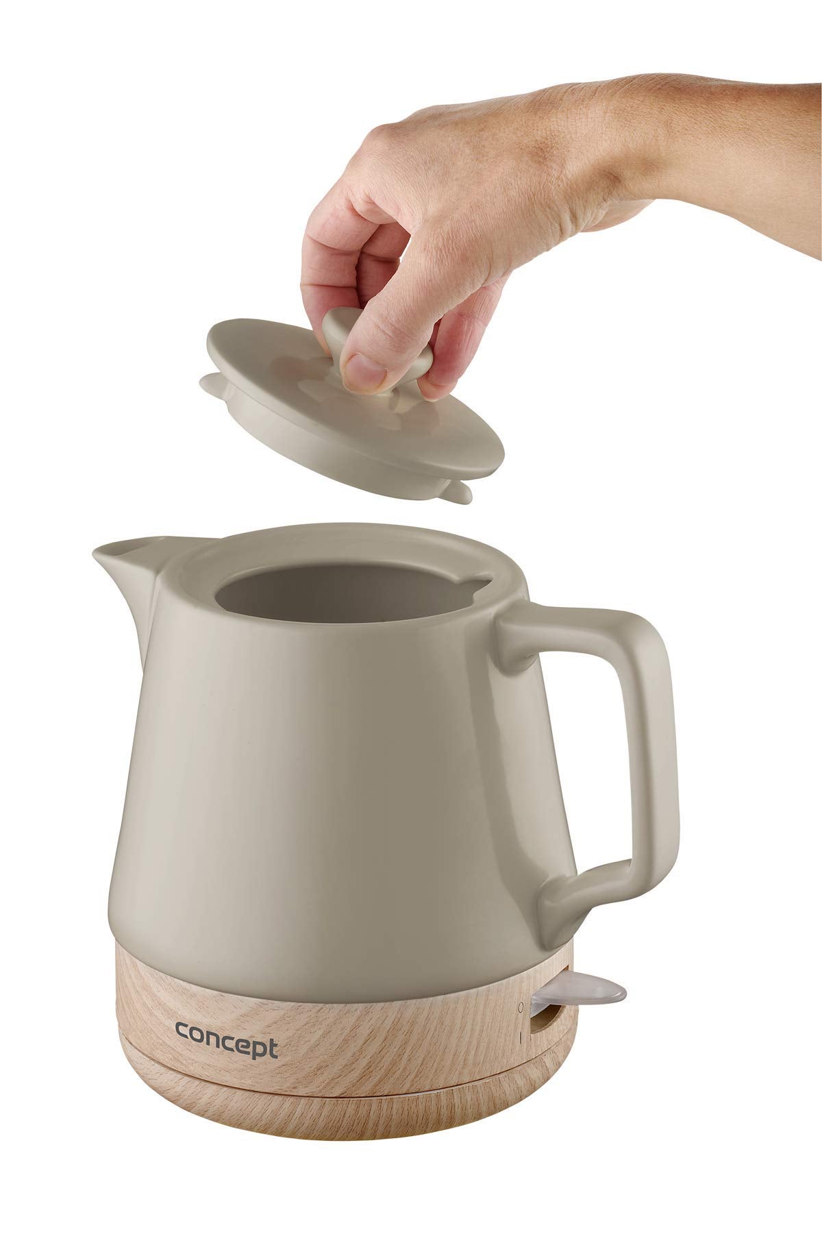 CONCEPT Hausgeräte RK0061 - Bollitore in ceramica, 1 l, colore: Caffè - 4