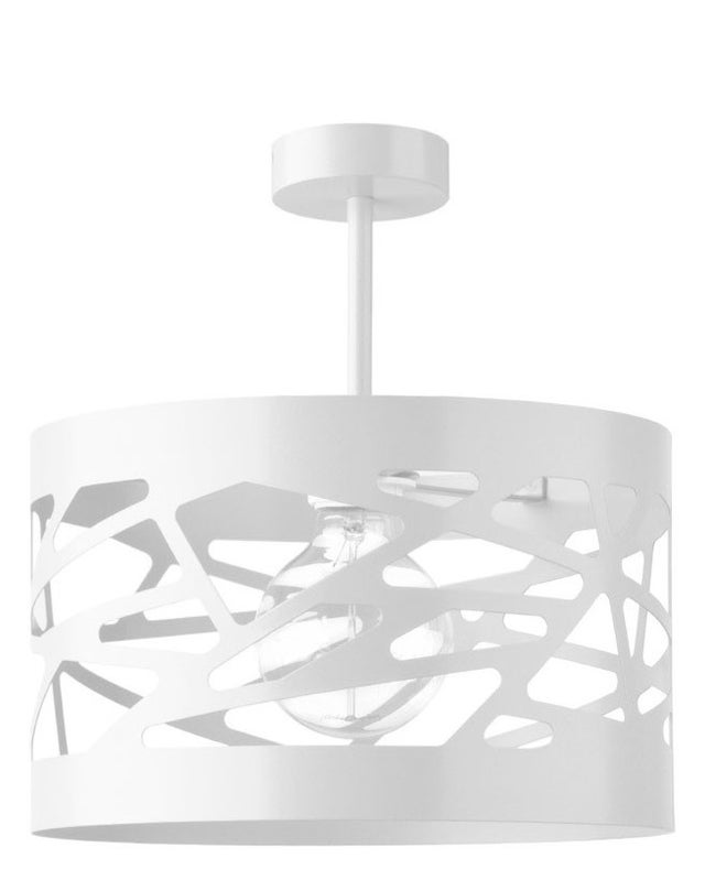 Lampa sufitowa wisząca Moduł Frez biała 1xE27x15W dekoracyjna wym: 34 x 39 x 39 cm metal SIGMA