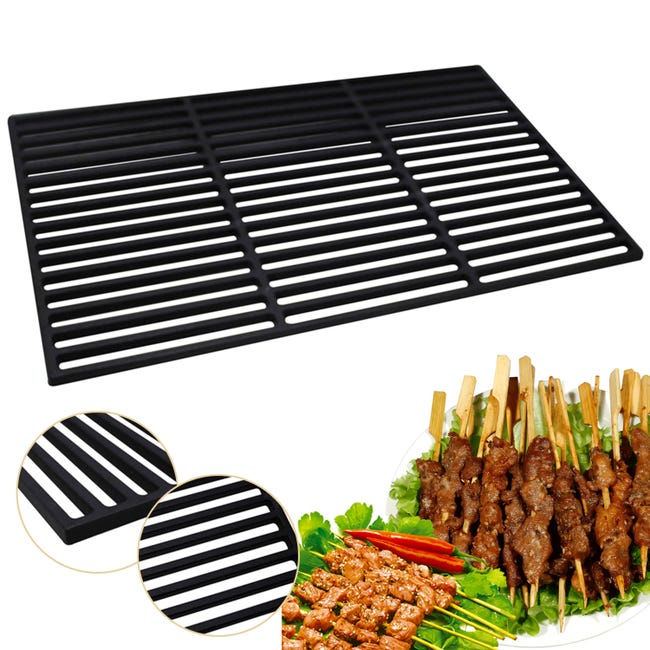 Somagic Grille De Cuisson En Fonte Émaillée Pour Barbecue à Gaz 3 Brûleurs