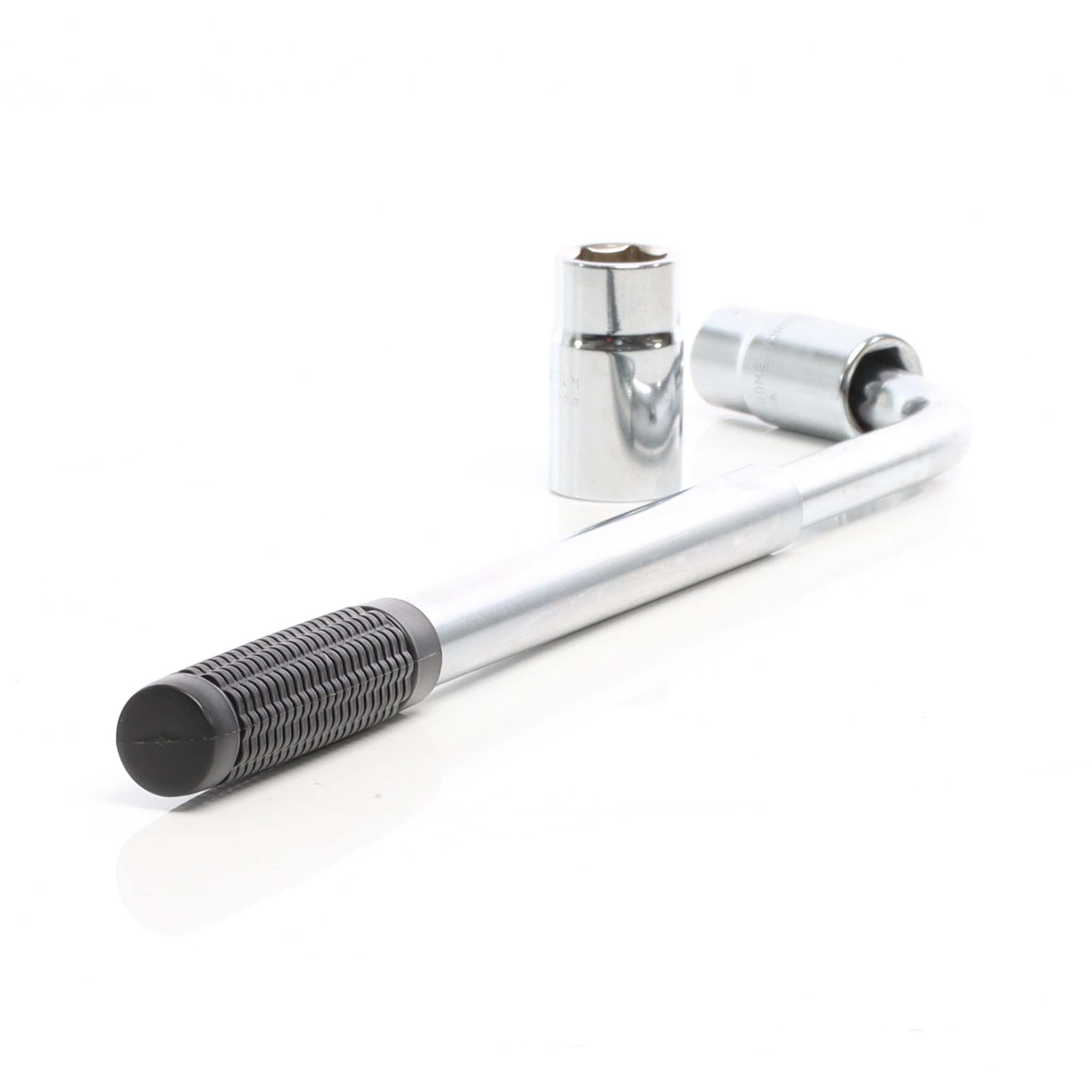 XPOtool Clé démonte-roue télescopique - longueur 350-530 mm - avec douilles de 17/19 mm et 21/23 mm - Pour écrous de roue Changement pneu Maintenan... - 6