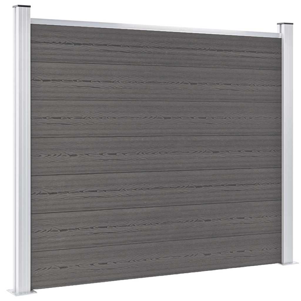 Vidaxl Panel De Valla Wpc 180X146 Cm Gris , Leroy Merlin