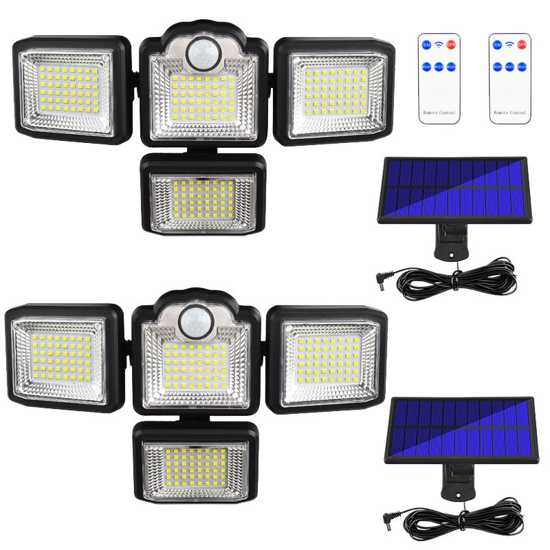Lampy solarne z czujnikiem ruchu zewnętrzny reflektor solarny z diodami LED wodoszczelne lampy bezpieczeństwa zasilane energią słoneczną sztuki