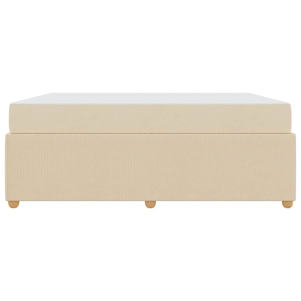 Cadre de lit crème en tissu, pour la chambre, 180 × 200 cm - 5