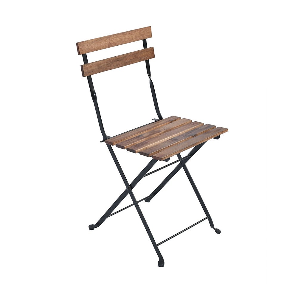 Set tavolino e quattro sedie da giardino modello nero 100x54x71 cm - 4