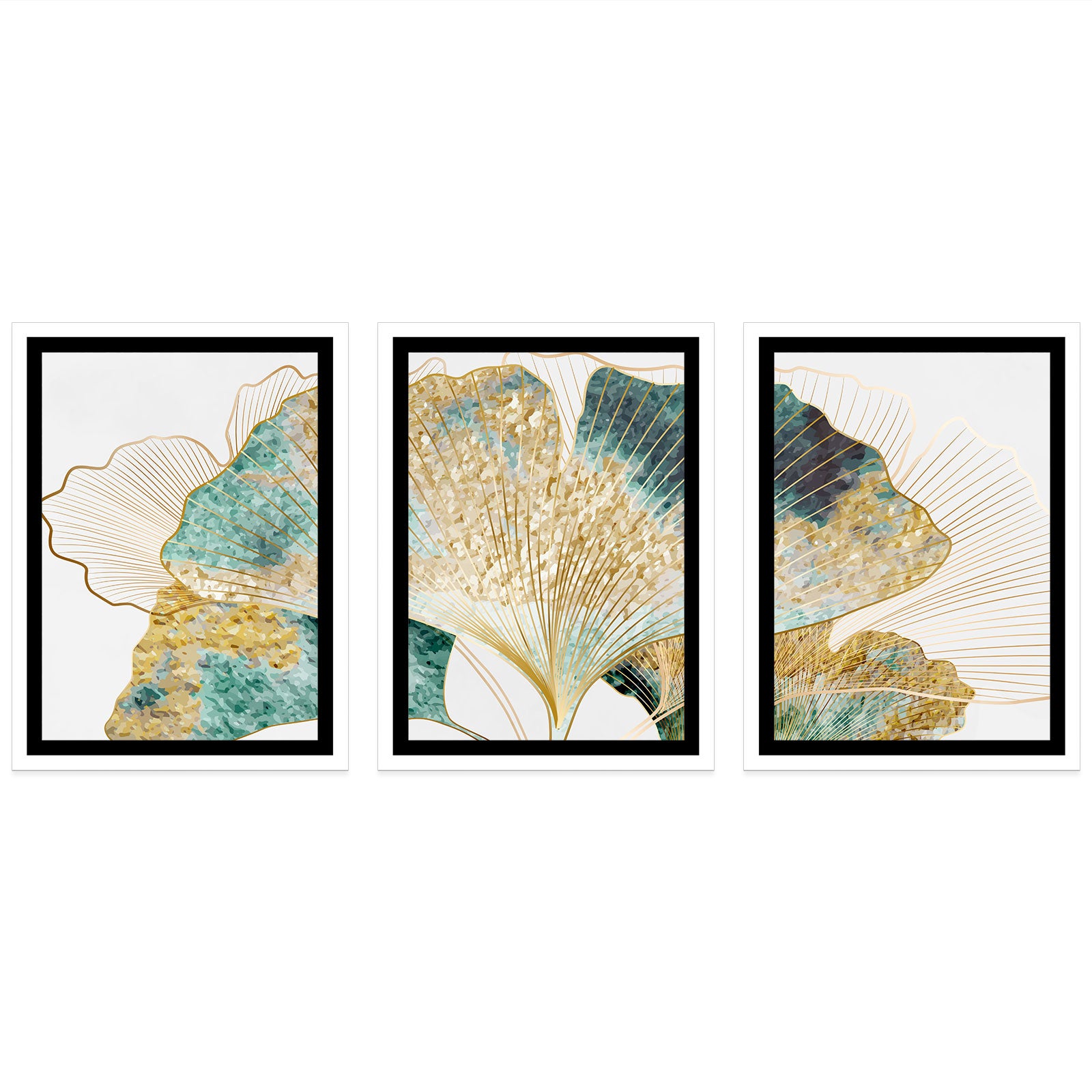 Lot de 3 Affiches / Posters Triptyque - Fleurs 3617681303282 - Bordure blanche - 3 Affiches - 21x29,7 cm (Cadres non fournis) - 4