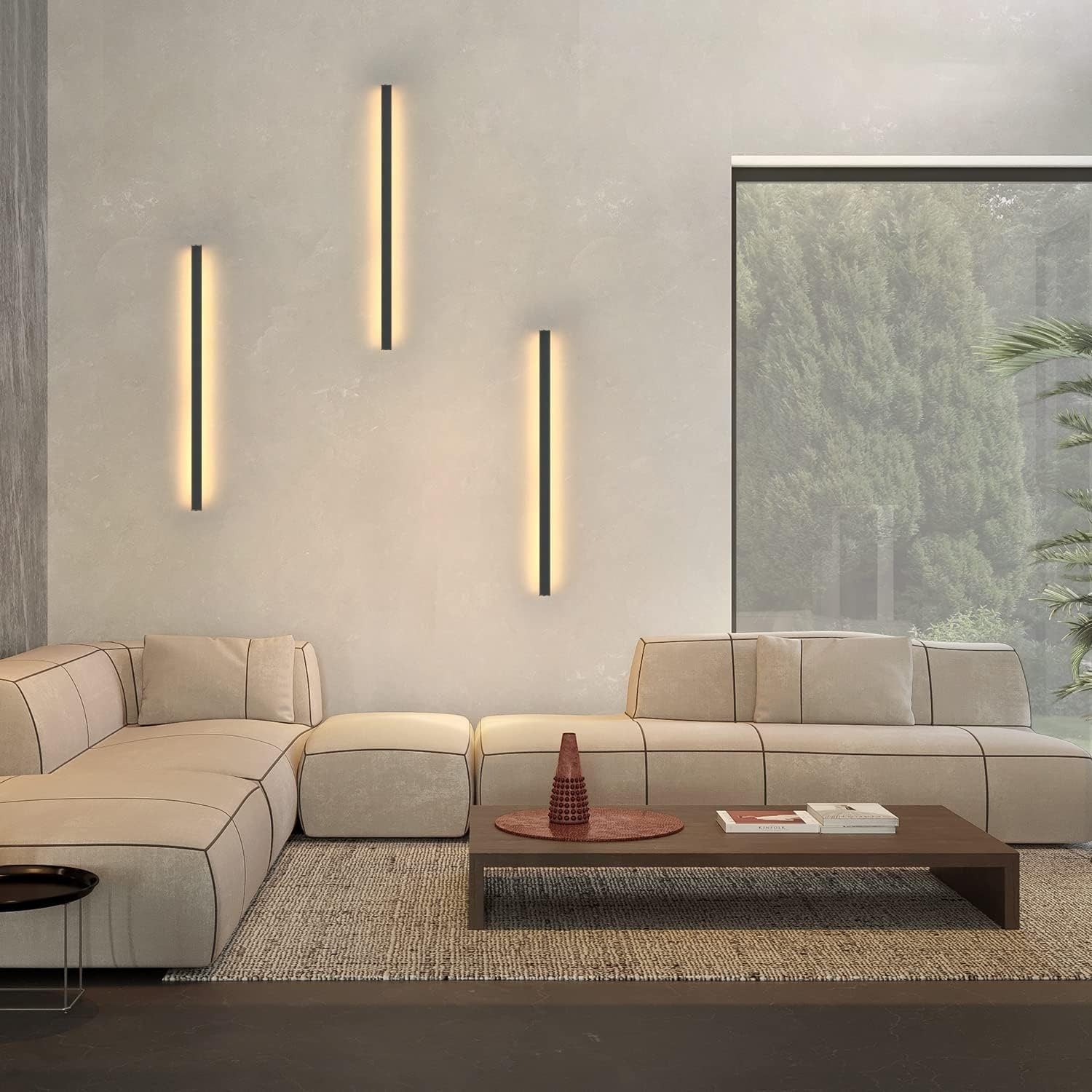 NETTLIFE Wewnętrzny kinkiet LED - Nowoczesna lampa do przedpokoju o mocy 60 cm i mocy 21 W, o ciepłej, białej barwie światła - 9