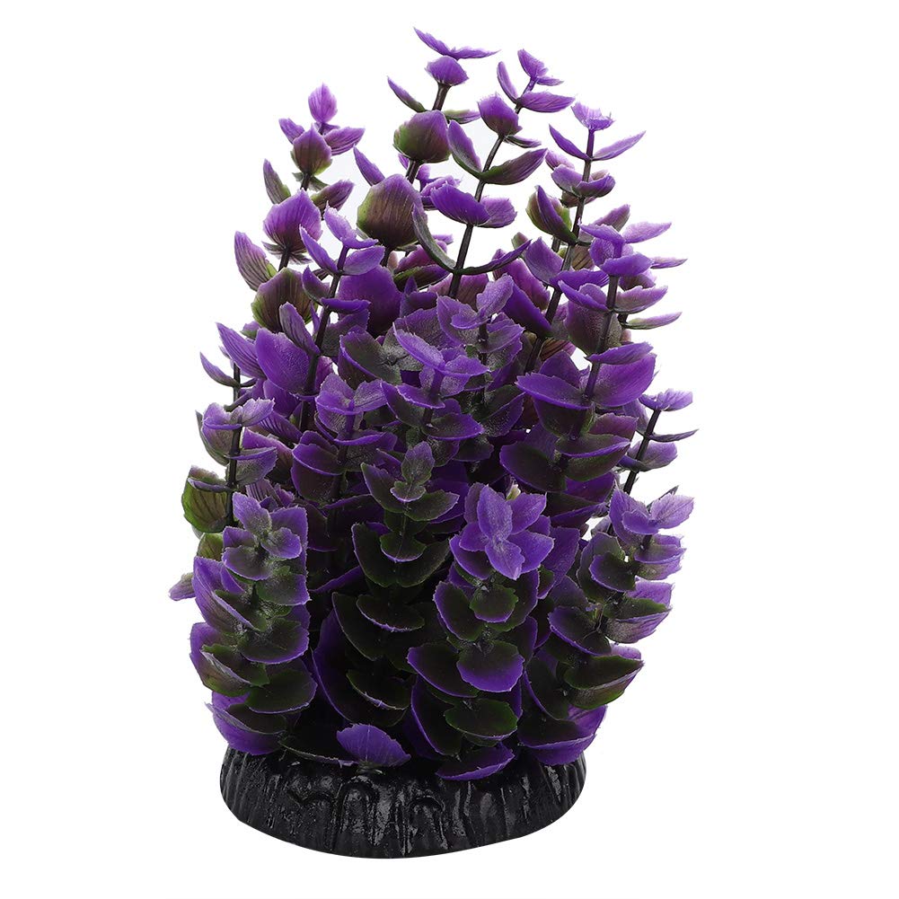 Décoration d'aquarium Plantes aquatiques artificielles Paysage d'aquarium bionique Q236D2 Violet 7x7x25cm Forme vive Décor en plastique Adapté aux - 2