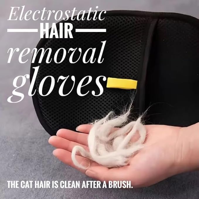 Gants anti-peluches lavables pour enlever les poils d'animaux et les vêtements et meubles réutilisables - 3