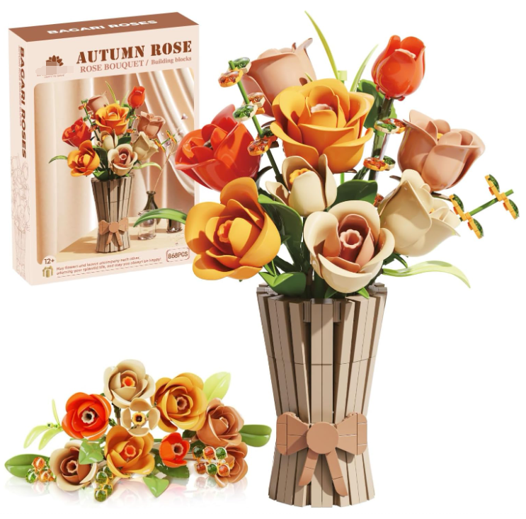 Ensemble de construction de bouquet de plantes artificielles, fleurs sauvages et tropicales à