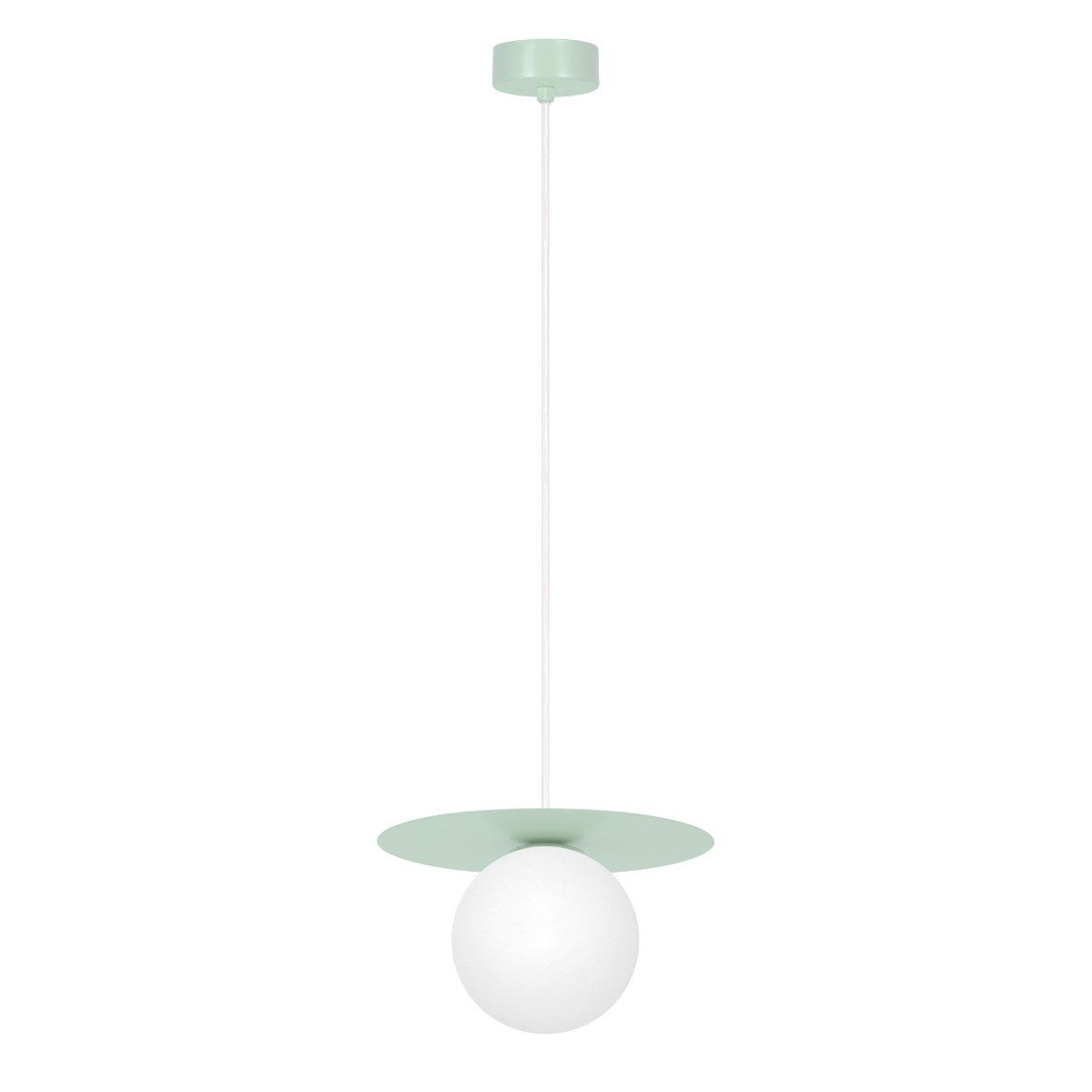 Lampa wisząca Robin miętowo-biała 1xG9x10W wym: 95 x 18 x 18 cm metal Kaja