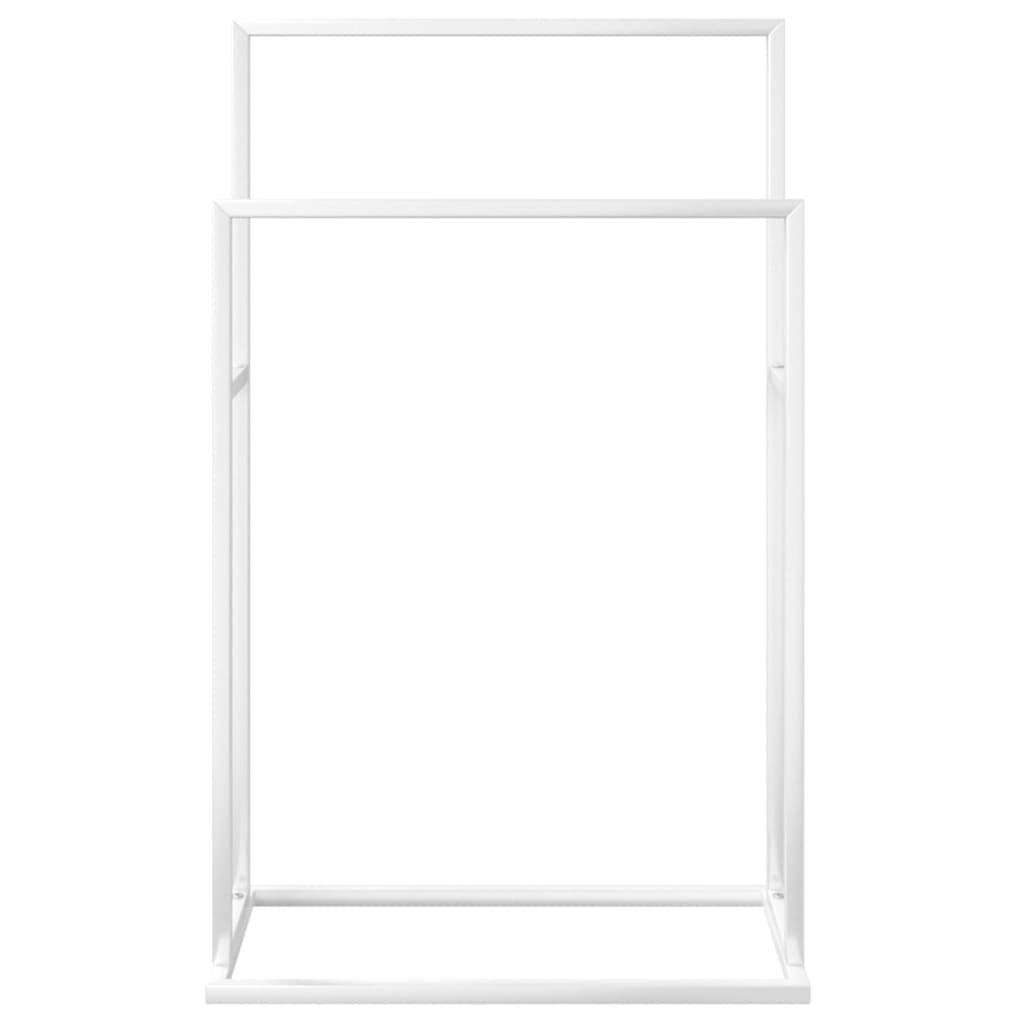 Porta asciugamani da terra 48 x 24 x 78,5 cm ferro bianco 02_0005457 - 2