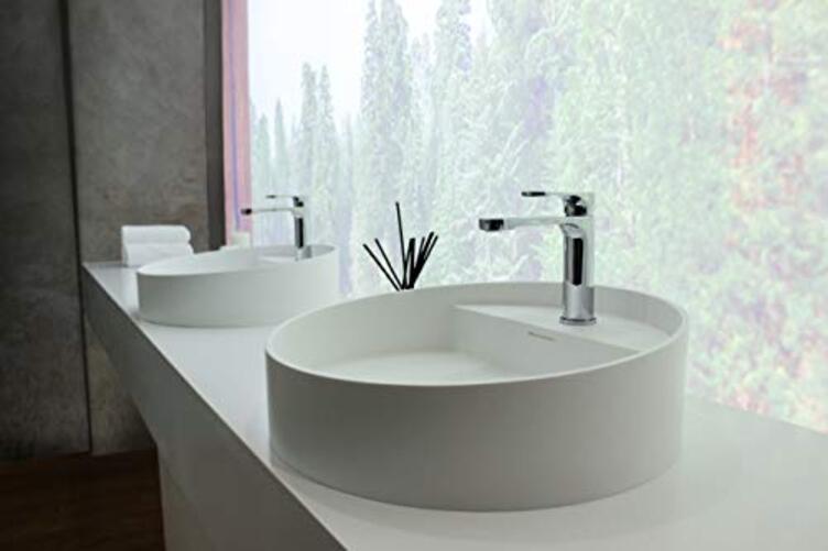 Grifo monomando de lavabo para baño ANDEMEN/HANQUA acabado cromo. Colección Honolulu - 7