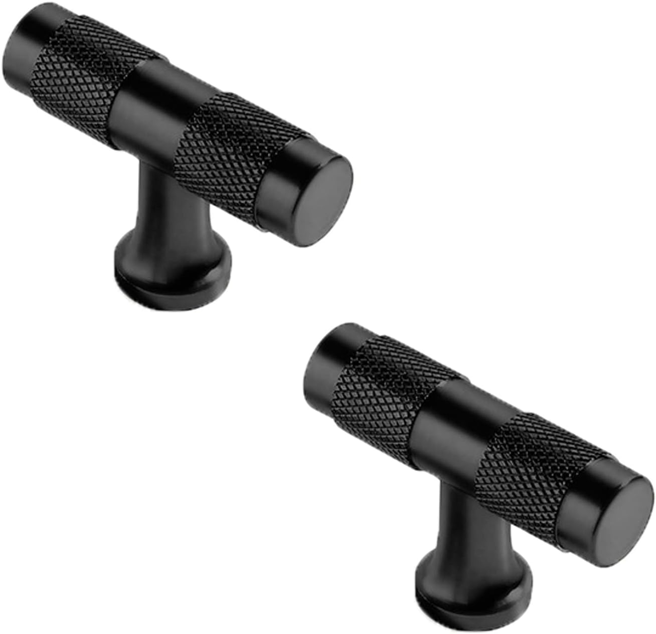 Uchwyty do szuflad w kształcie litery T, uchwyty do szafek, garderoby, sypialni, 2 sztuki (czarne)