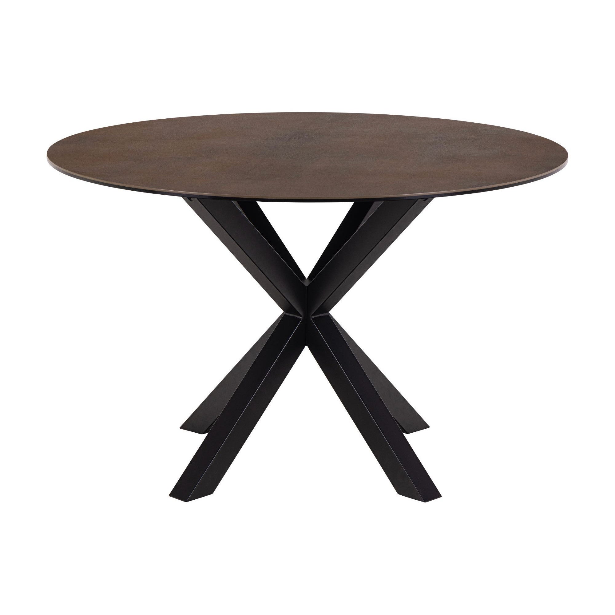 Heaven stół do jadalni Ø119cm szkło brązowy.