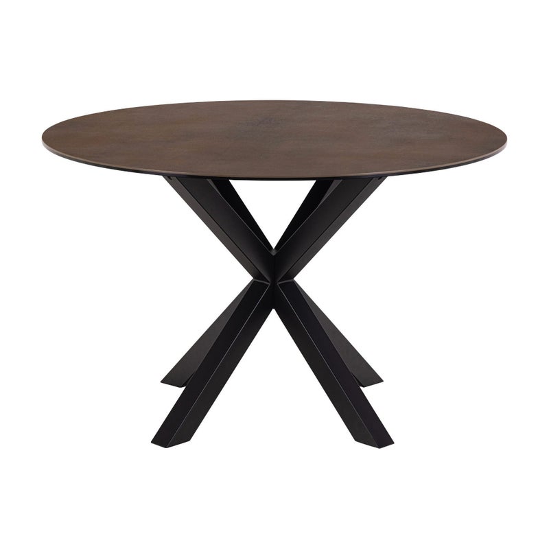 Heaven stół do jadalni Ø119cm szkło brązowy.