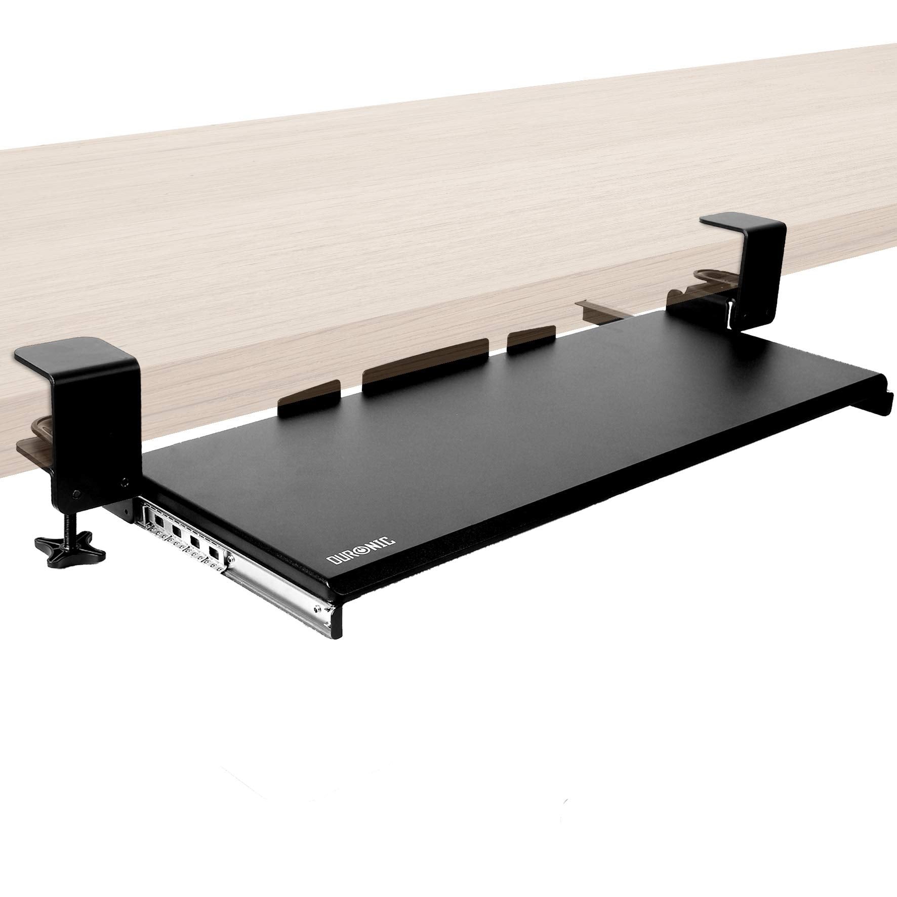 Supporto per tastiera per Computer in acrilico vassoio di sollevamento per Riser per tastiera trasparente supporto per tastiera da tavolo trasparente antiscivolo fornure per ufficio  7