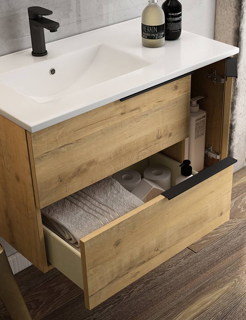 Ensemble Meuble vasque Black Capri 120cm Roble Ostipo - 3