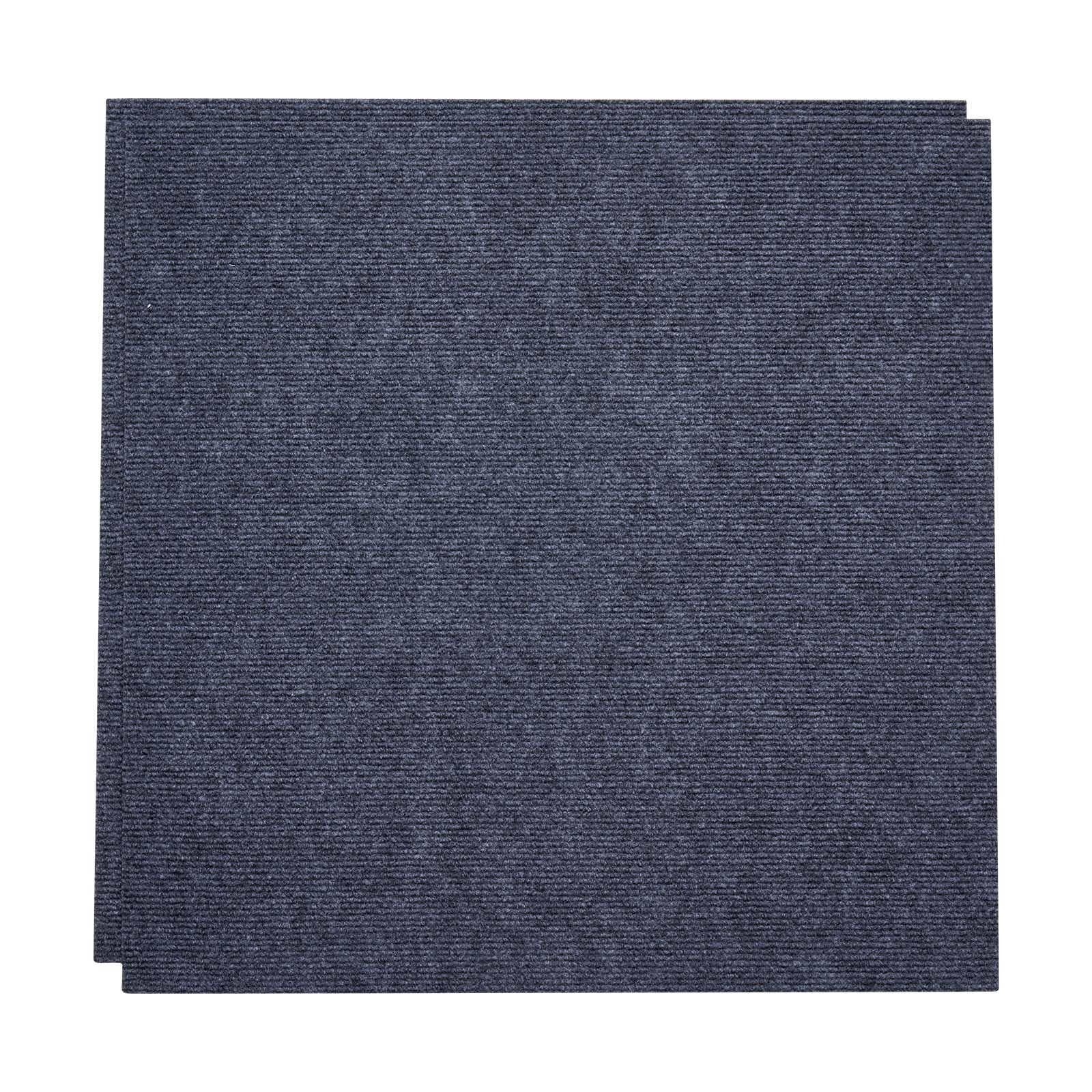 Dalles de moquette VEVOR 61x61 cm, lot de 15, autocollantes, revêtement commercial doux et rembourré, remplacement facile pour salon ou bureau, gris - 9