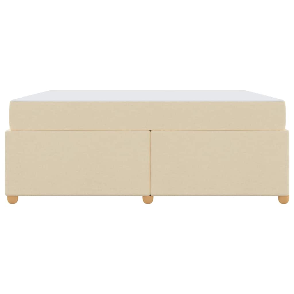 Cadre de lit avec matelas Crème 180 x 200 cm tissu - 7